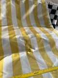 Designer Quality Silk Taffeta Stripes  - IVORY/ GOLDEN YELLOW!!!