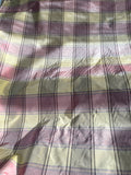 Designer Quality Silk Taffeta Plaid  - BRICK RED/ OLIVE/ GOLD!!!