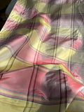 Designer Quality Silk Taffeta Plaid  - BRICK RED/ OLIVE/ GOLD!!!