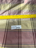 Designer Quality Silk Taffeta Plaid  - BRICK RED/ OLIVE/ GOLD!!!