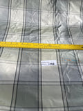 Designer Quality Silk Taffeta Plaid  - GREENS/ PEWTER/ OFF-WHITE/OFF-WHITE/GRAY!!!