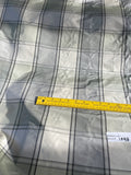 Designer Quality Silk Taffeta Plaid  - GREENS/ PEWTER/ OFF-WHITE/OFF-WHITE/GRAY!!!