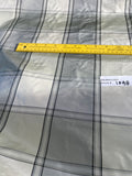 Designer Quality Silk Taffeta Plaid  - GREENS/ PEWTER/ OFF-WHITE/OFF-WHITE/GRAY!!!
