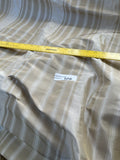 Designer Quality Silk Taffeta Stripes  - IVORY/ GREENISH GRAY!!!
