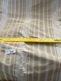 Designer Quality Silk Taffeta Stripes  - IVORY/ GREENISH GRAY!!!
