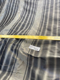Designer Quality Silk Taffeta Stripes  - BLACK/ GRAY!!!