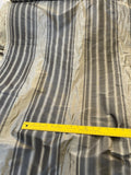 Designer Quality Silk Taffeta Stripes  - BLACK/ GRAY!!!