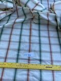 Designer Quality Silk Taffeta Plaid - CREAM/ GREES/ RUST!!!