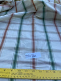 Designer Quality Silk Taffeta Plaid - CREAM/ GREES/ RUST!!!