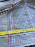 Designer Quality Silk Taffeta Plaid  -  OFF-WHITE/ RED/ GREENS!!!