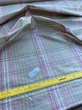 Designer Quality Silk Taffeta Plaid  -  OFF-WHITE/ RED/ GREENS!!!