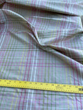 Designer Quality Silk Taffeta Plaid  -  OFF-WHITE/ RED/ GREENS!!!