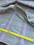 Designer Quality Silk Taffeta Plaid  -  OFF-WHITE/ RED/ GREENS!!!