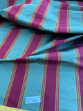 Designer Quality Silk Taffeta Stripes  - GREENS/ GOLDS/ RED!!!
