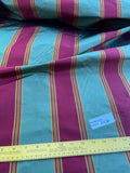 Designer Quality Silk Taffeta Stripes  - GREENS/ GOLDS/ RED!!!