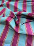 Designer Quality Silk Taffeta Stripes  - GREENS/ GOLDS/ RED!!!