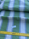 Designer Quality Silk Taffeta Stripes  - GREENS/ OFF-WHITE, SKY BLUE!!!