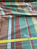 Designer Quality Silk Taffeta Stripes - GREENS/ BROWNS/ GOLDEN YELLOW/ OFF-WHITE!!!