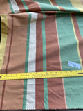 Designer Quality Silk Taffeta Stripes - GREENS/ BROWNS/ GOLDEN YELLOW/ OFF-WHITE!!!