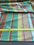 Designer Quality Silk Taffeta Stripes - GREENS/ BROWNS/ GOLDEN YELLOW/ OFF-WHITE!!!