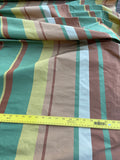 Designer Quality Silk Taffeta Stripes - GREENS/ BROWNS/ GOLDEN YELLOW/ OFF-WHITE!!!