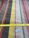 Designer Quality Silk Taffeta Stripes - OLIVE GOLD/ BRICK RED/ LEAD!!!