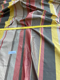 Designer Quality Silk Taffeta Stripes - OLIVE GOLD/ BRICK RED/ LEAD!!!