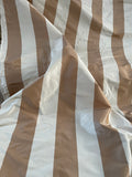 Designer Quality Silk Taffeta Stripes - IVORY/ UMBER!!!