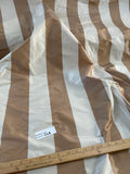 Designer Quality Silk Taffeta Stripes - IVORY/ UMBER!!!