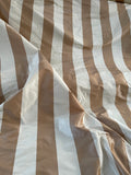 Designer Quality Silk Taffeta Stripes - IVORY/ UMBER!!!