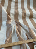 Designer Quality Silk Taffeta Stripes - IVORY/ UMBER!!!