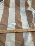 Designer Quality Silk Taffeta Stripes - IVORY/ UMBER!!!
