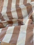Designer Quality Silk Taffeta Stripes - IVORY/ BROWN!!!