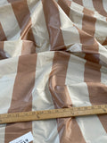 Designer Quality Silk Taffeta Stripes - IVORY/ BROWN!!!