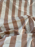 Designer Quality Silk Taffeta Stripes - IVORY/ BROWN!!!