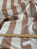 Designer Quality Silk Taffeta Stripes - IVORY/ BROWN!!!