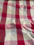 Designer Quality Silk Taffeta Plaid - BRICK RED/ CREAM/ OLIVE GRAY!!!