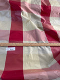 Designer Quality Silk Taffeta Plaid - BRICK RED/ CREAM/ OLIVE GRAY!!!
