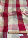 Designer Quality Silk Taffeta Plaid - BRICK RED/ CREAM/ OLIVE GRAY!!!