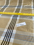 Designer Quality Silk Taffeta Plaid - GOLD/ CREAM/ BLUES!!!