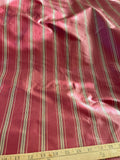 Designer Quality Silk Taffeta Stripes - BRICK RED/ GOLD!!!