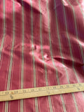Designer Quality Silk Taffeta Stripes - BRICK RED/ GOLD!!!