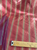 Designer Quality Silk Taffeta Stripes - BRICK RED/ GOLD!!!