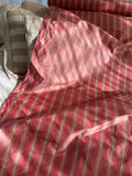 Designer Quality Silk Taffeta Stripes - BRICK RED/ GOLD!!!