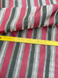 Exquisite Quality Gorgeous Silk Organza Sheer Vertical Stripes - MOSS GREEN/ BRICK RED!!!