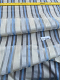 Exquisite Quality Gorgeous Silk Organza Sheer Vertical Stripes - BLUES/ CREAM/ OFF-WHITE!!!