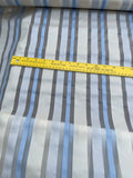 Exquisite Quality Gorgeous Silk Organza Sheer Vertical Stripes - BLUES/ CREAM/ OFF-WHITE!!!