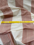 Designer Quality Silk Taffeta Stripes  - OFF-WHITE / BRICK RED!!!