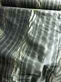 Designer Quality Silk Taffeta Stripes  - BLACK/ GRAY!!!