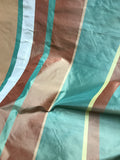 Designer Quality Silk Taffeta Stripes - GREENS/ BROWNS/ GOLDEN YELLOW/ OFF-WHITE!!!